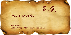 Pap Flavián névjegykártya