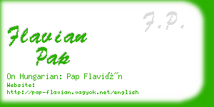 flavian pap business card